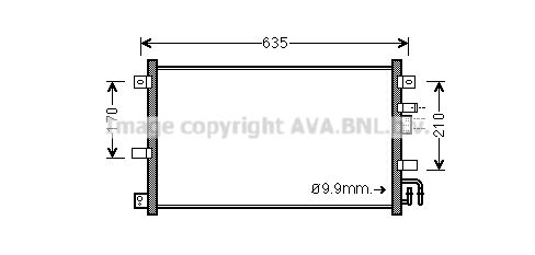 AVA QUALITY COOLING Конденсатор, кондиционер MZ5238